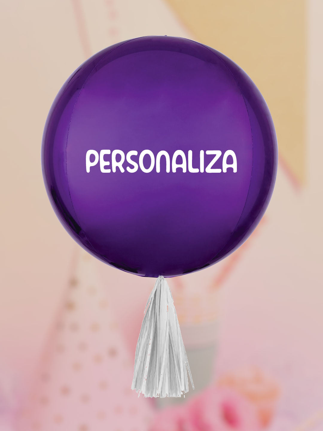 Personaliza Globo Esfera Metalizada - Morado