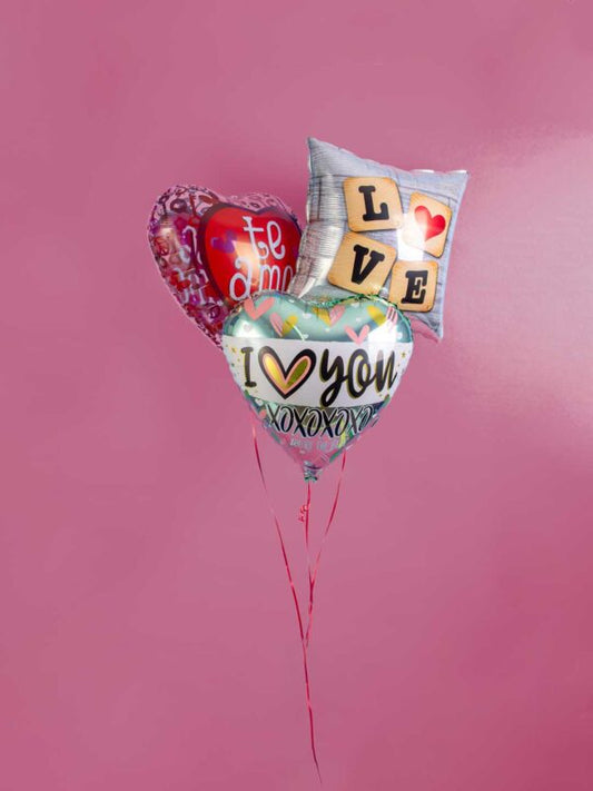 Bouquet 3 Globos Metalizados Amor