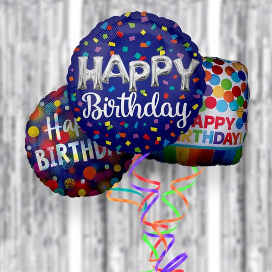 Bouquet de 3 Globos Metalizados Birthday