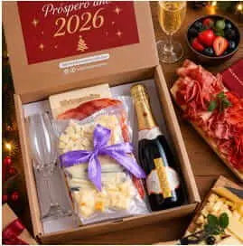Personaliza Kit Carnes Frías, Quesos Importados y Vino – Mini Xmas