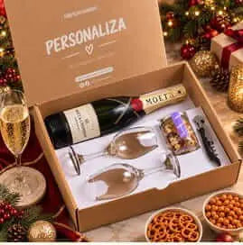 Personaliza Kit Vino y Snack Gourmet Xmas – Grande