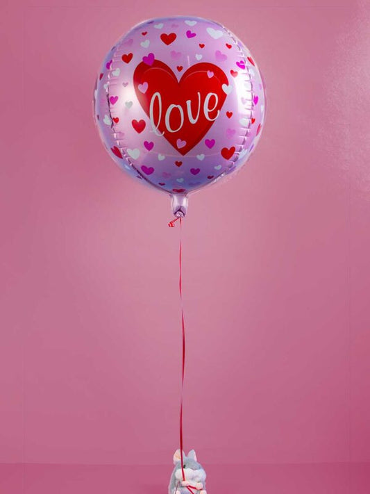 Globo Burbuja Metalizada Amor