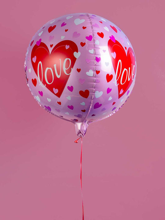 Globo Burbuja Metalizada Amor