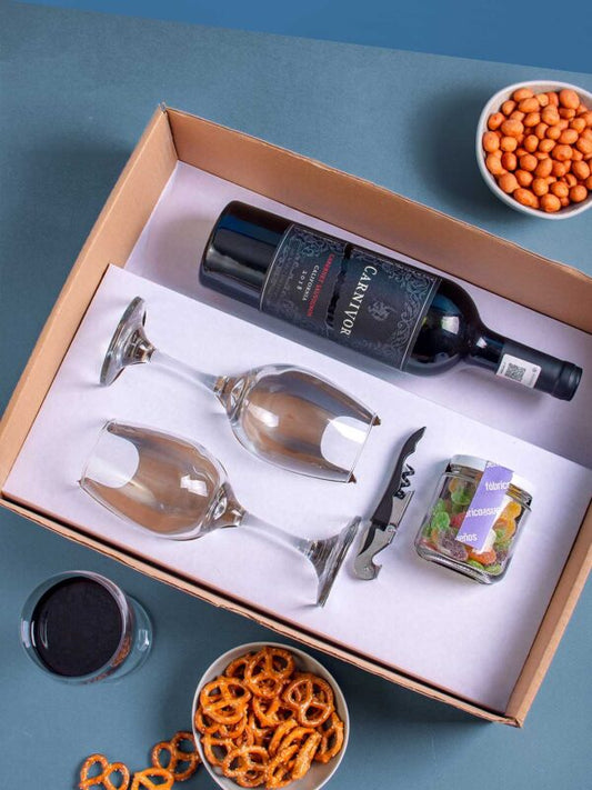8. Kit Vino Tinto Carnivor y Botana – Grande