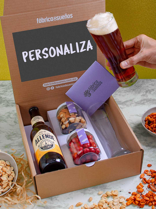 Personaliza Kit Cerveza Artesanal y Botanas – Mini
