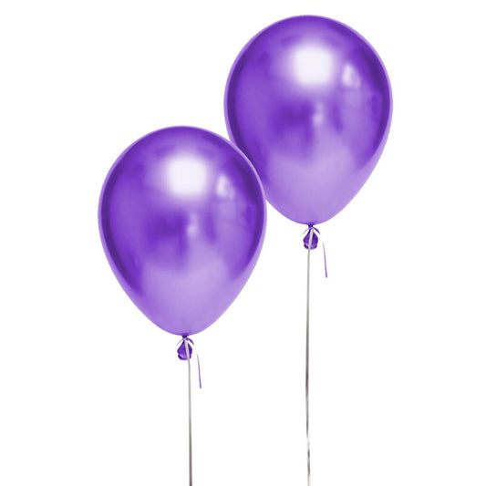 2 Globos Cromados 12" Violeta