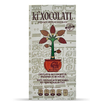 Barra Gourmet "ki'Xocolatl" Chocolate Blanco con Nuez de Macadamia de Michoacán