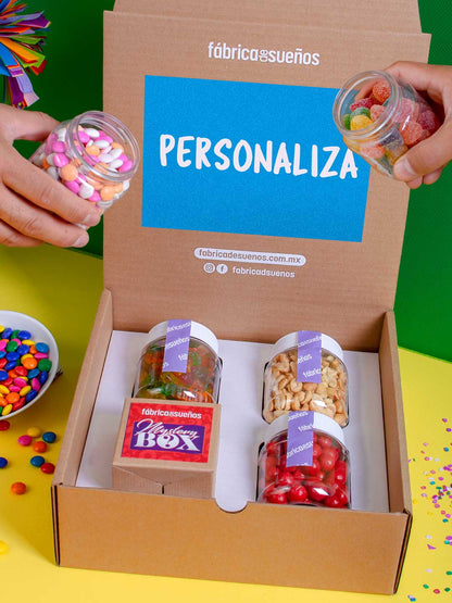 Personaliza Kit Botanas y Cajita Sorpresa - Mini