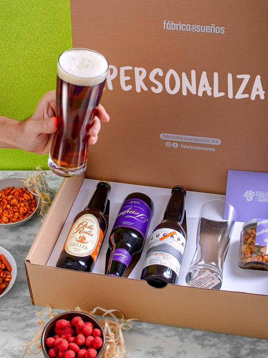Personaliza Kit Cerveza Artesanal y Botanas - Grande